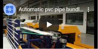 off-line pvc pipe bundling and strapping packing line
